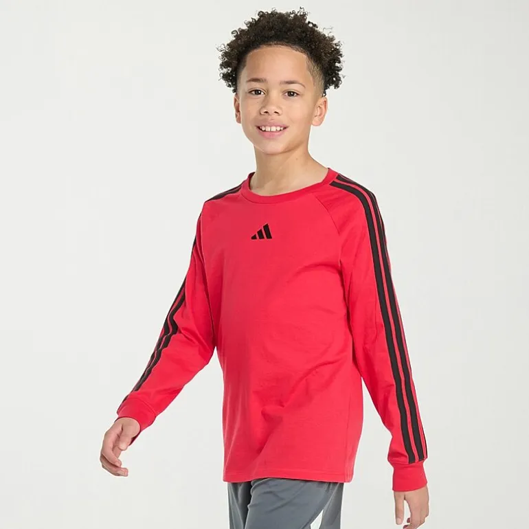 adidas Big Kid Boys Crew Neck Long Sleeve Regular Fit Graphic T-Shirt