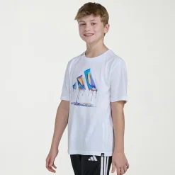 adidas Big Kid Boys Crew Neck Short Sleeve Regular Fit Graphic T-Shirt