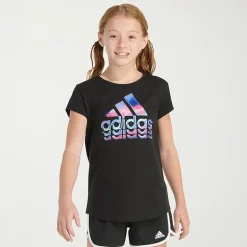 adidas Big Kid Girls Crew Neck Short Sleeve Regular Fit Graphic T-Shirt