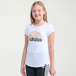 adidas Big Kid Girls Crew Neck Short Sleeve Regular Fit Graphic T-Shirt