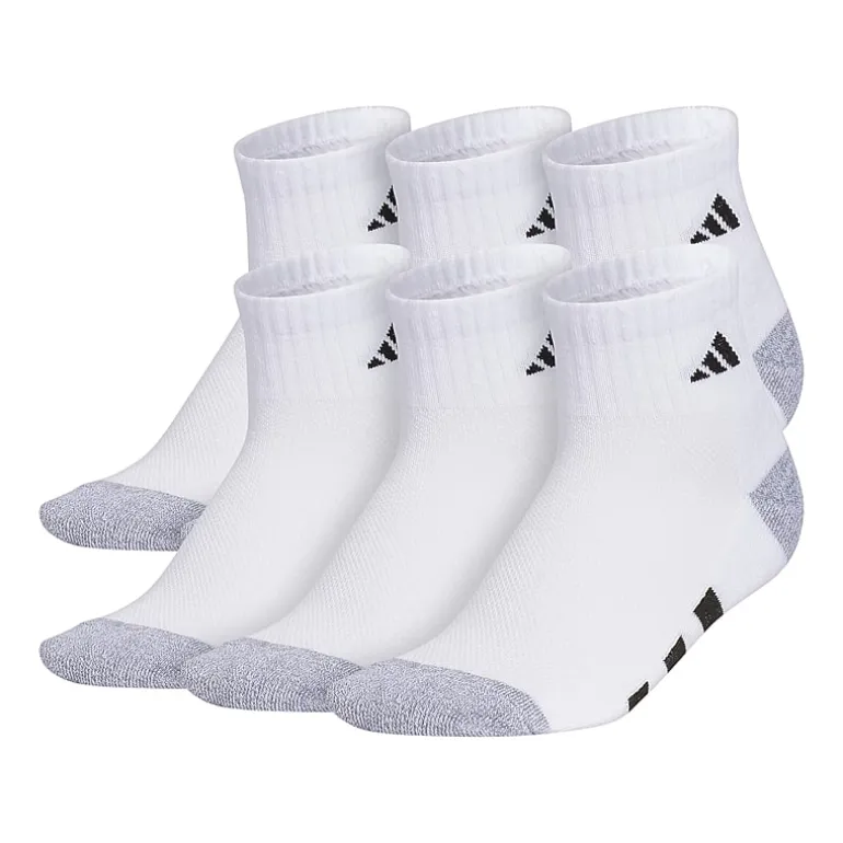 adidas Boys 6 Pair Quarter Ankle Socks
