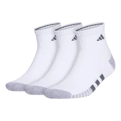 adidas Cushioned Mens 3 Pair Big and Tall Quarter Ankle Socks