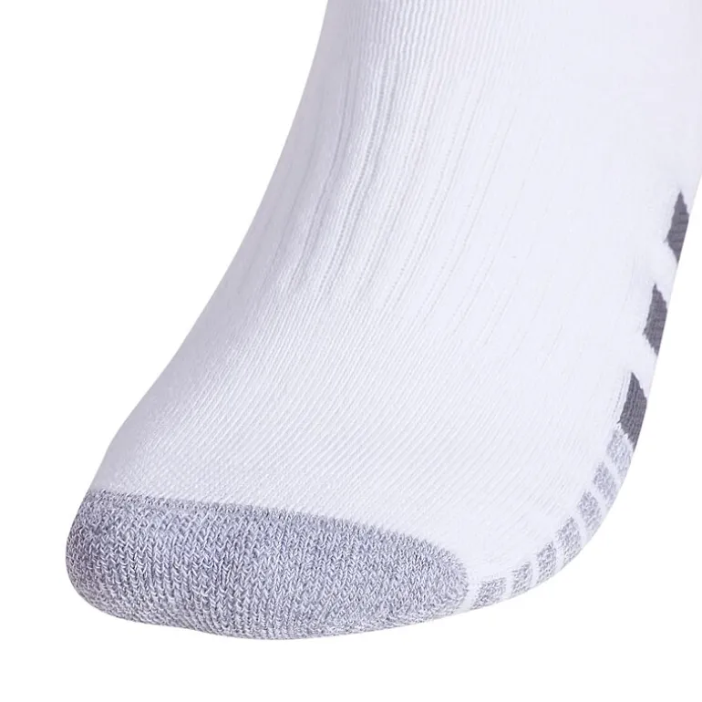 adidas Cushioned Mens 3 Pair Big and Tall Quarter Ankle Socks