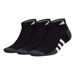 adidas Cushioned Mens 3 Pair Big and Tall Low Cut Socks
