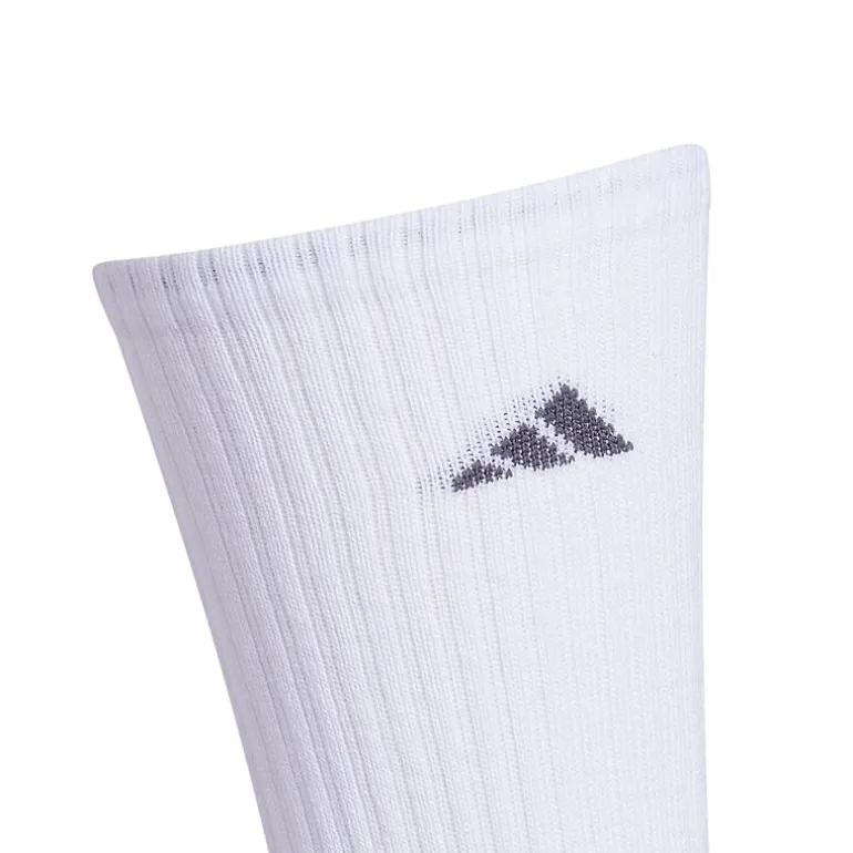 adidas Cushioned Mens 3 Pair Big and Tall Crew Socks