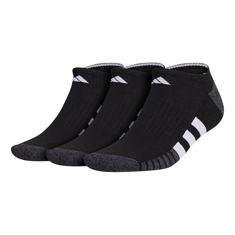 adidas Cushioned Mens 3 Pair Big and Tall No Show Socks