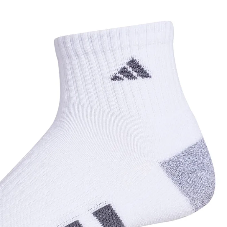 adidas Cushioned Mens 3 Pair Quarter Ankle Socks