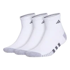 adidas Cushioned Mens 3 Pair Quarter Ankle Socks