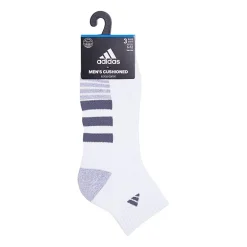 adidas Cushioned Mens 3 Pair Quarter Ankle Socks
