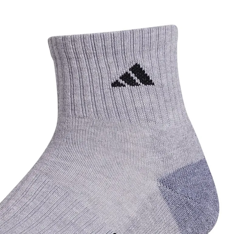 adidas Cushioned Mens 3 Pair Quarter Ankle Socks