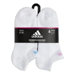 adidas Cushioned Womens 6 Pair No Show Socks