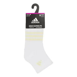 adidas Little & Big Girls 6 Pair Quarter Socks