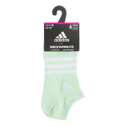 adidas Little & Big Kid Girls 6 Pair No Show Socks