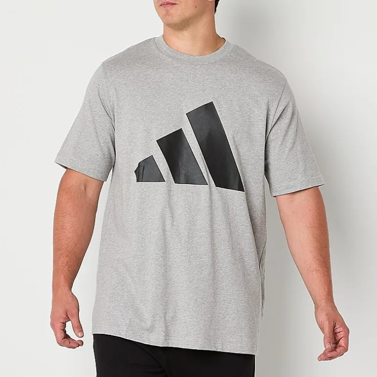 adidas Mens Crew Neck Short Sleeve Regular Fit Big and Tall Graphic T-Shirt