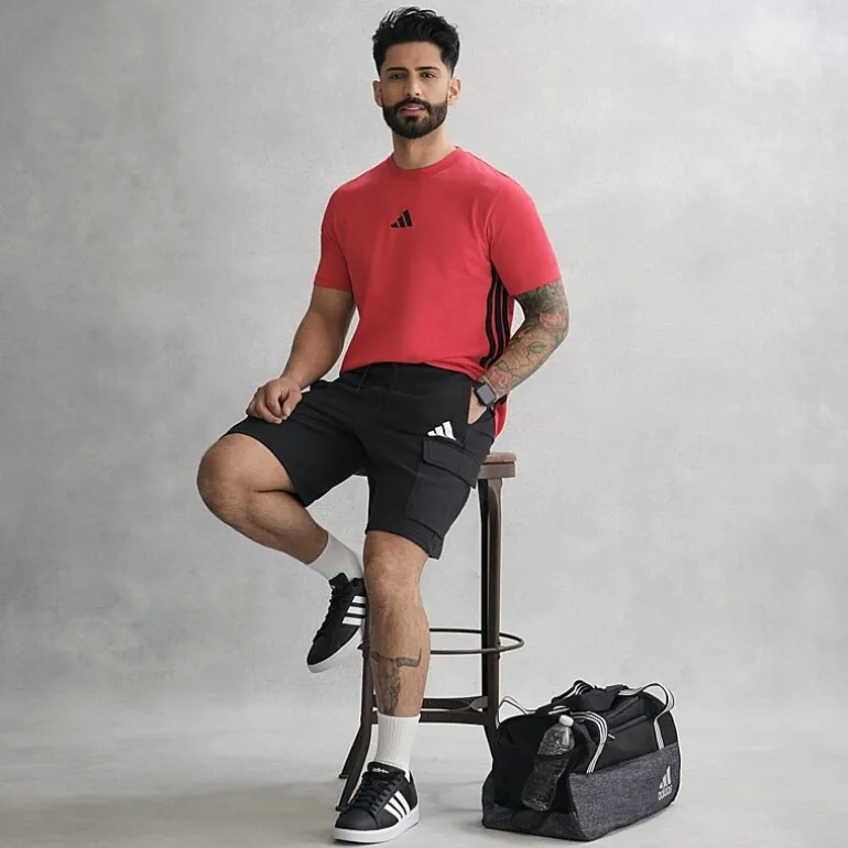 adidas Mens Crew Neck Short Sleeve Active T-Shirt