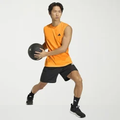 adidas Mens Crew Neck Sleeveless Muscle T-Shirt