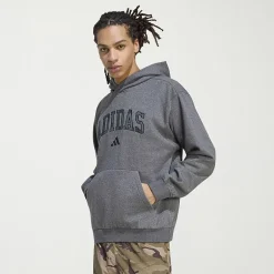 adidas Mens Long Sleeve Fleece Hoodie
