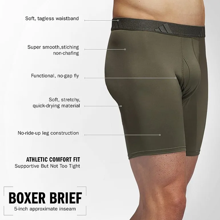 adidas Mens 3 Pack Boxer Briefs 5158590
