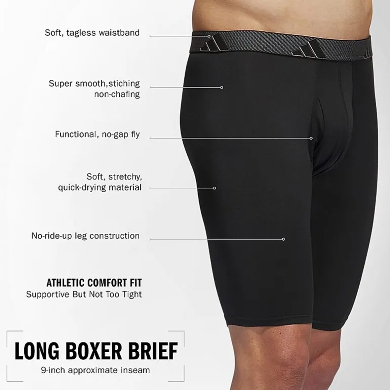 adidas Mens 3 Pack Boxer Briefs 5158596