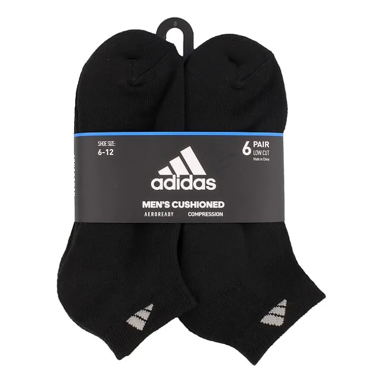 adidas Mens 6 Pair Low Cut Socks