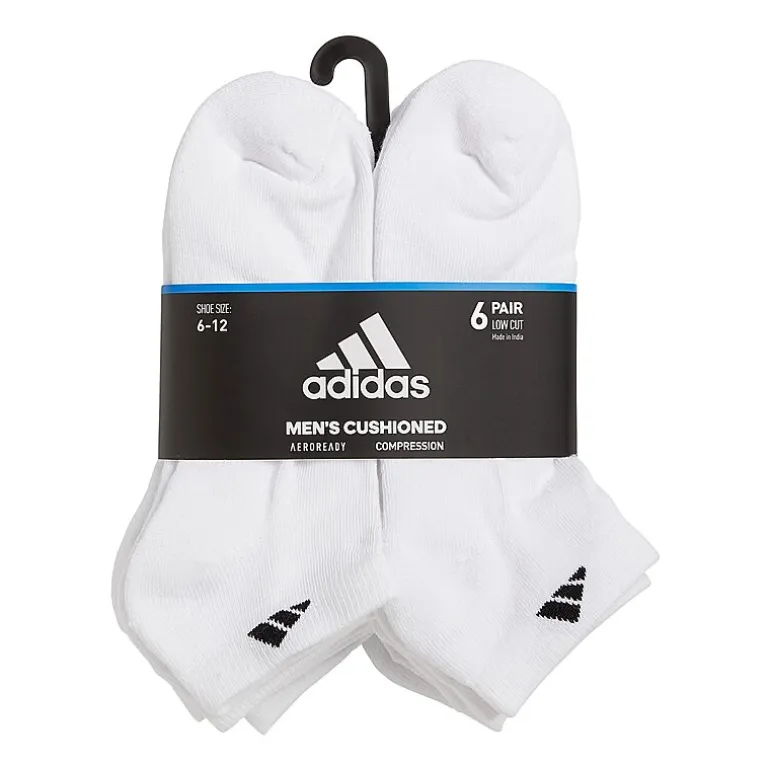 adidas Mens 6 Pair Low Cut Socks