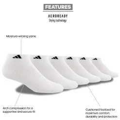 adidas Mens 6 Pair Low Cut Socks