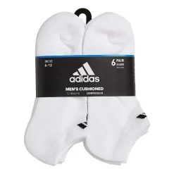 adidas Mens 6 Pair No Show Socks