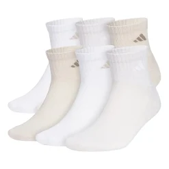 adidas Mens 6 Pair Quarter Ankle Socks