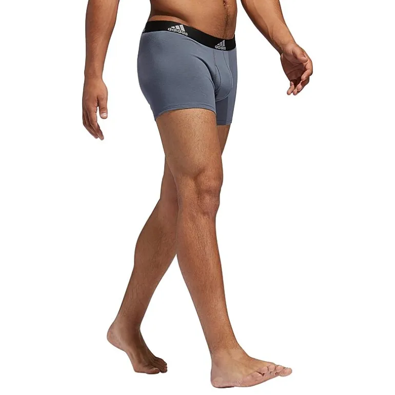 adidas Performance Cotton Mens 3 Pack Multi-Pack Comfort Waistband Stretch Fabric Trunks 5152382a