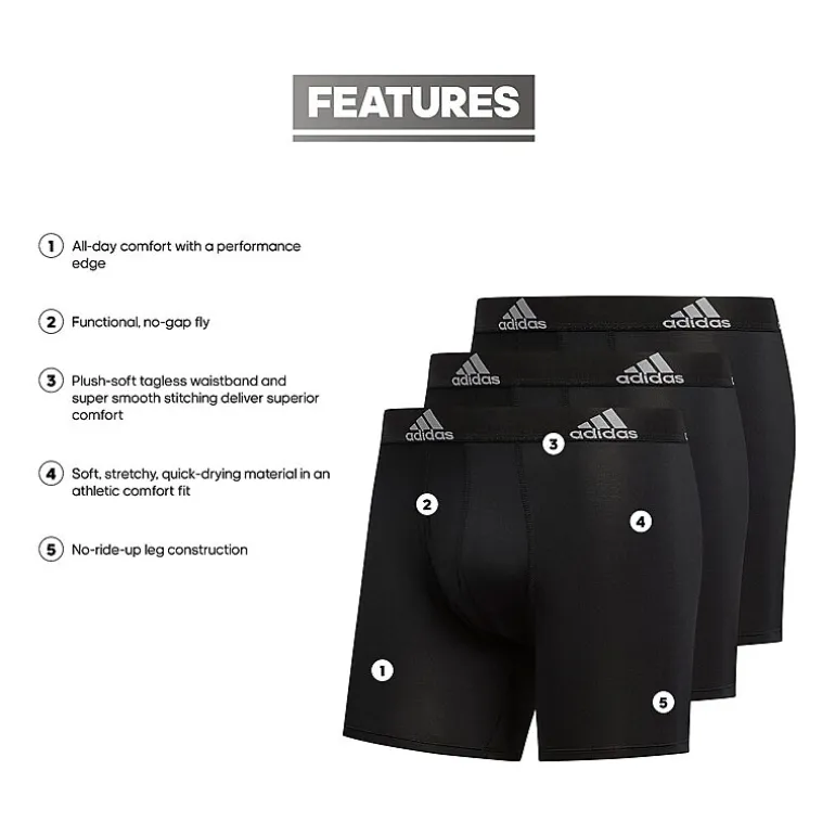 adidas Performance Mens 3 Pack Boxer Briefs 5152378a