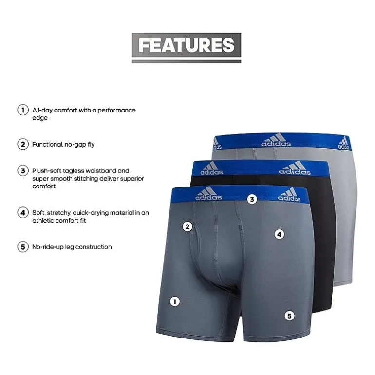 adidas Performance Mens 3 Pack Boxer Briefs 5152378a