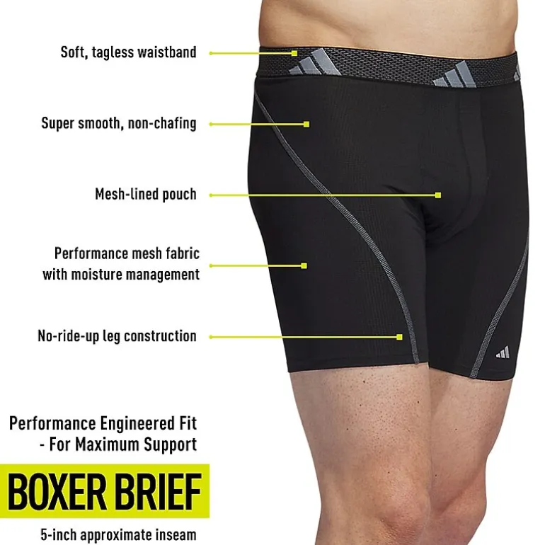 adidas Performance Mesh Mens 3 Pack Boxer Briefs 5157977a