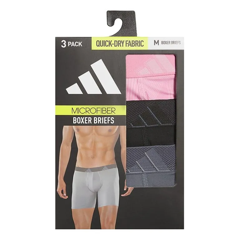 adidas Performance Microfiber Mens 3 Pack Boxer Briefs 5158584