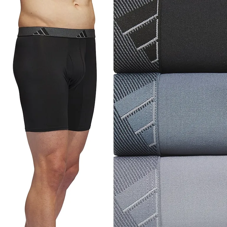 adidas Performance Microfiber Mens 3 Pack Boxer Briefs 5158584