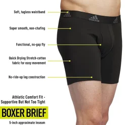 adidas Stretch Cotton Mens Big and Tall 3 Pack Boxer Briefs 5157981a