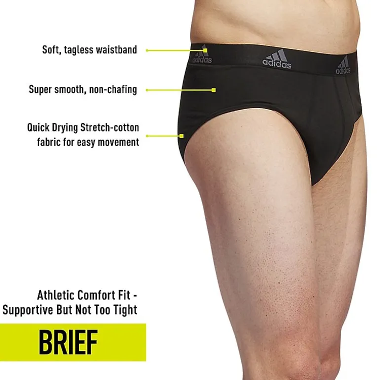 adidas Stretch Cotton Mens 3 Pack Briefs 5158003a