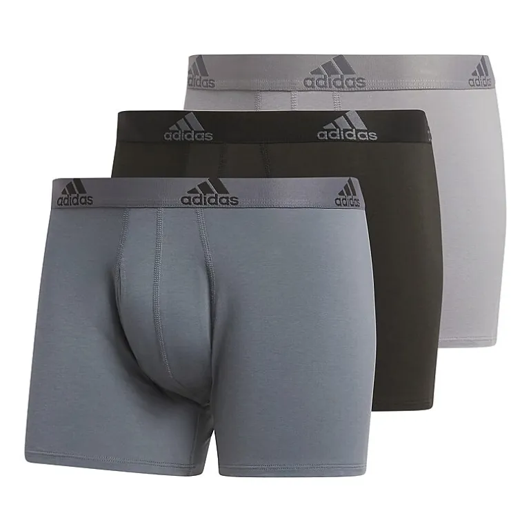 adidas Stretch Cotton Mens 3 Pack Multi-Pack Stretch Fabric Trunks 5157997a