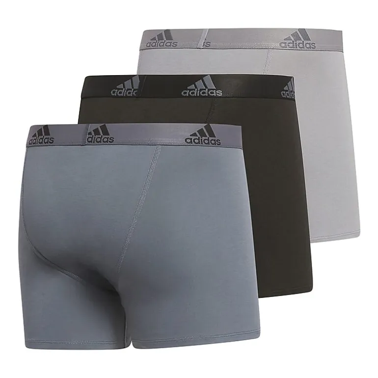 adidas Stretch Cotton Mens 3 Pack Multi-Pack Stretch Fabric Trunks 5157997a
