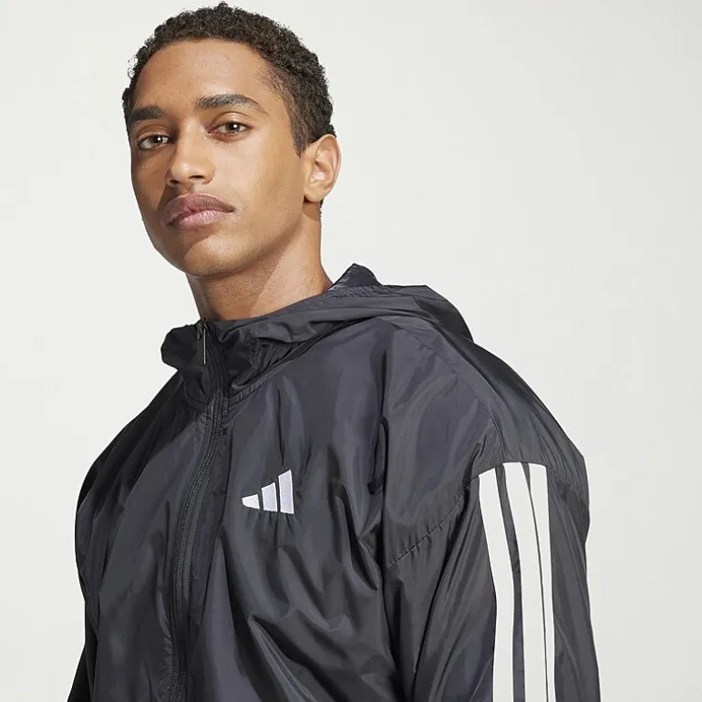 adidas 3 Stripe Mens Lightweight Windbreaker