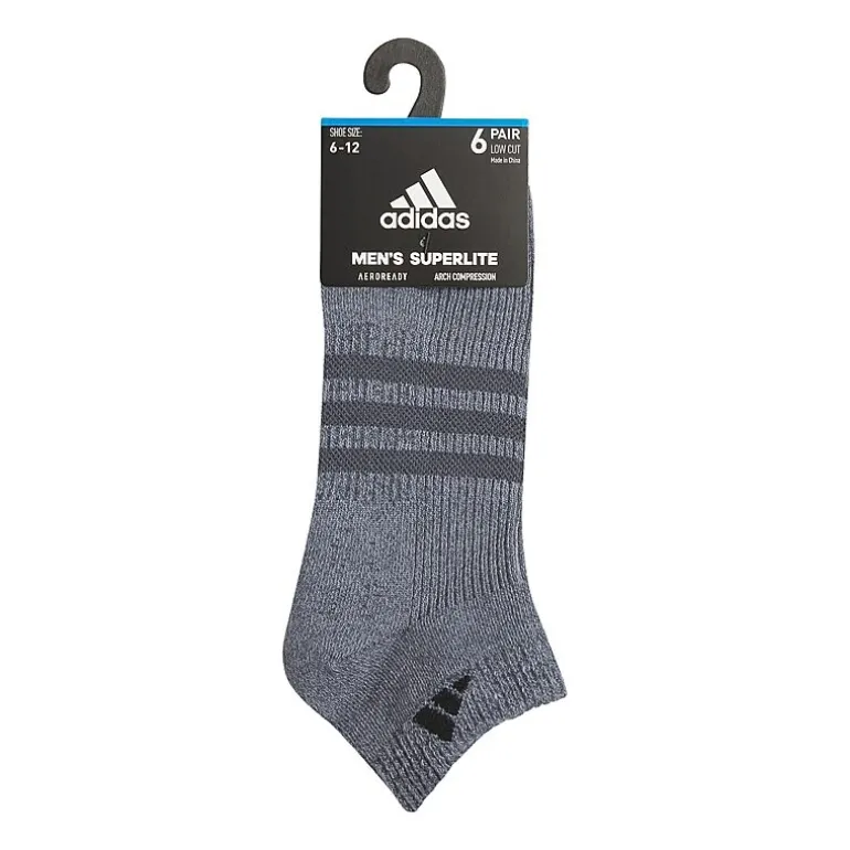 adidas Superlite Mens Multi-Pack 6 Pair Low Cut Socks