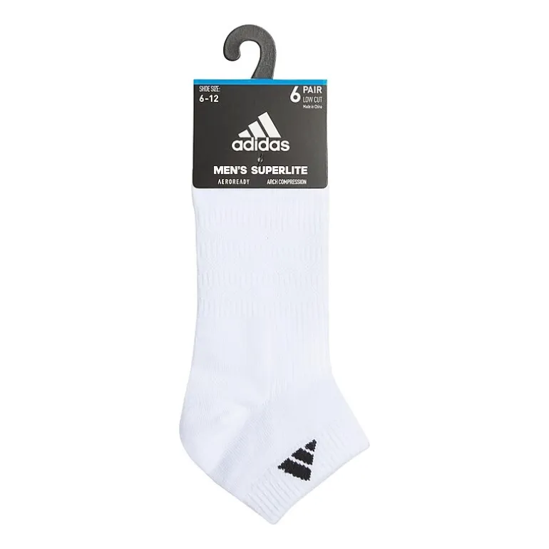 adidas Superlite Mens Multi-Pack 6 Pair Low Cut Socks