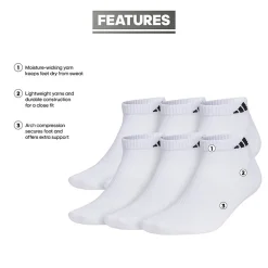 adidas Superlite Mens Multi-Pack 6 Pair Low Cut Socks