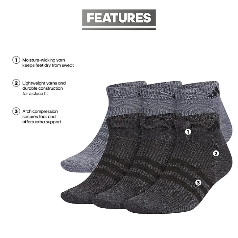 adidas Superlite Mens Multi-Pack 6 Pair Low Cut Socks