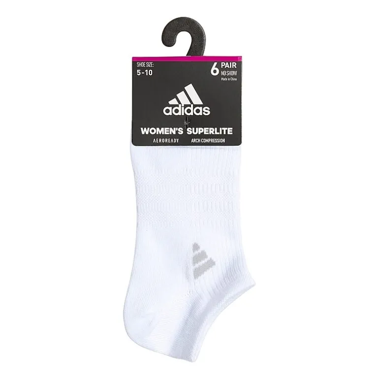 adidas Superlite Womens Multi-Pack 6 Pair No Show Socks