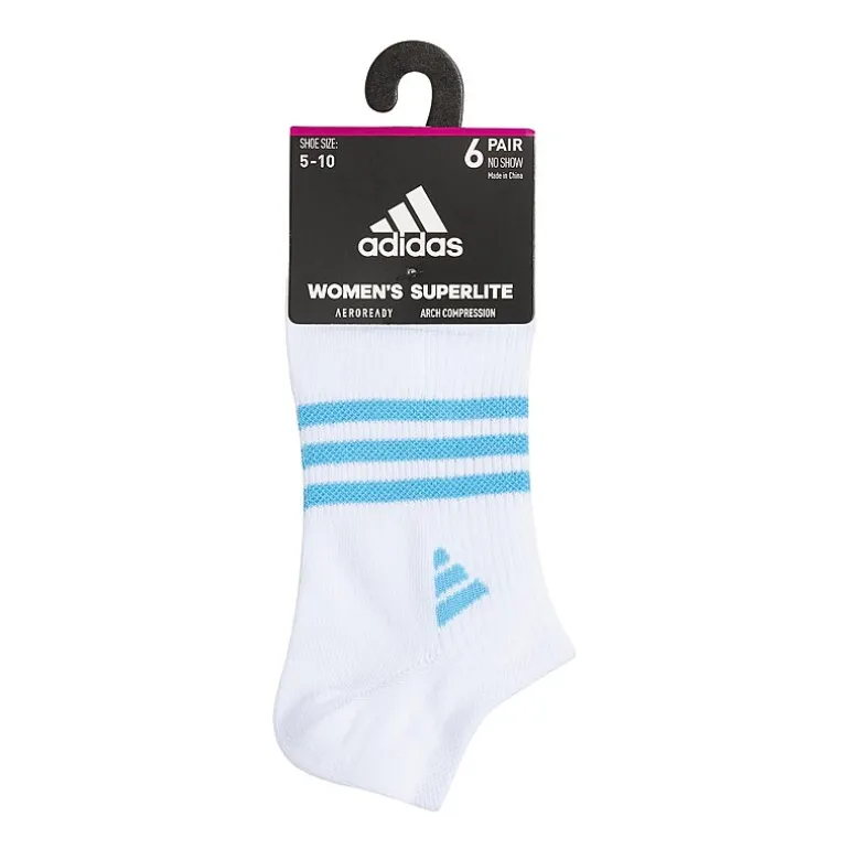 adidas Superlite Womens Multi-Pack 6 Pair No Show Socks