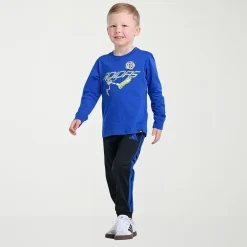 adidas Toddler Boys Crew Neck Long Sleeve Regular Fit Graphic T-Shirt
