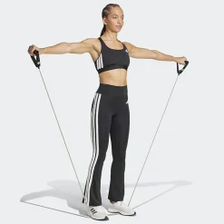 adidas Womens High Rise Knit Active Flare Full Length Leggings