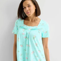 Adonna Womens Short Sleeve Nightgown