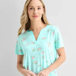 Adonna Womens Short Sleeve 2-pc. Pajama Set