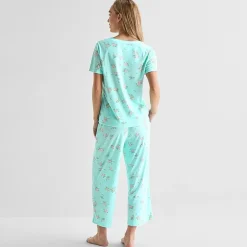 Adonna Womens Short Sleeve 2-pc. Pajama Set